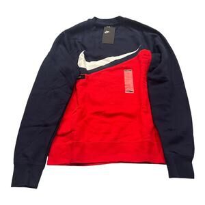 13-21 NIKE Men's NWT Sweater Pullover Red/Blue Small